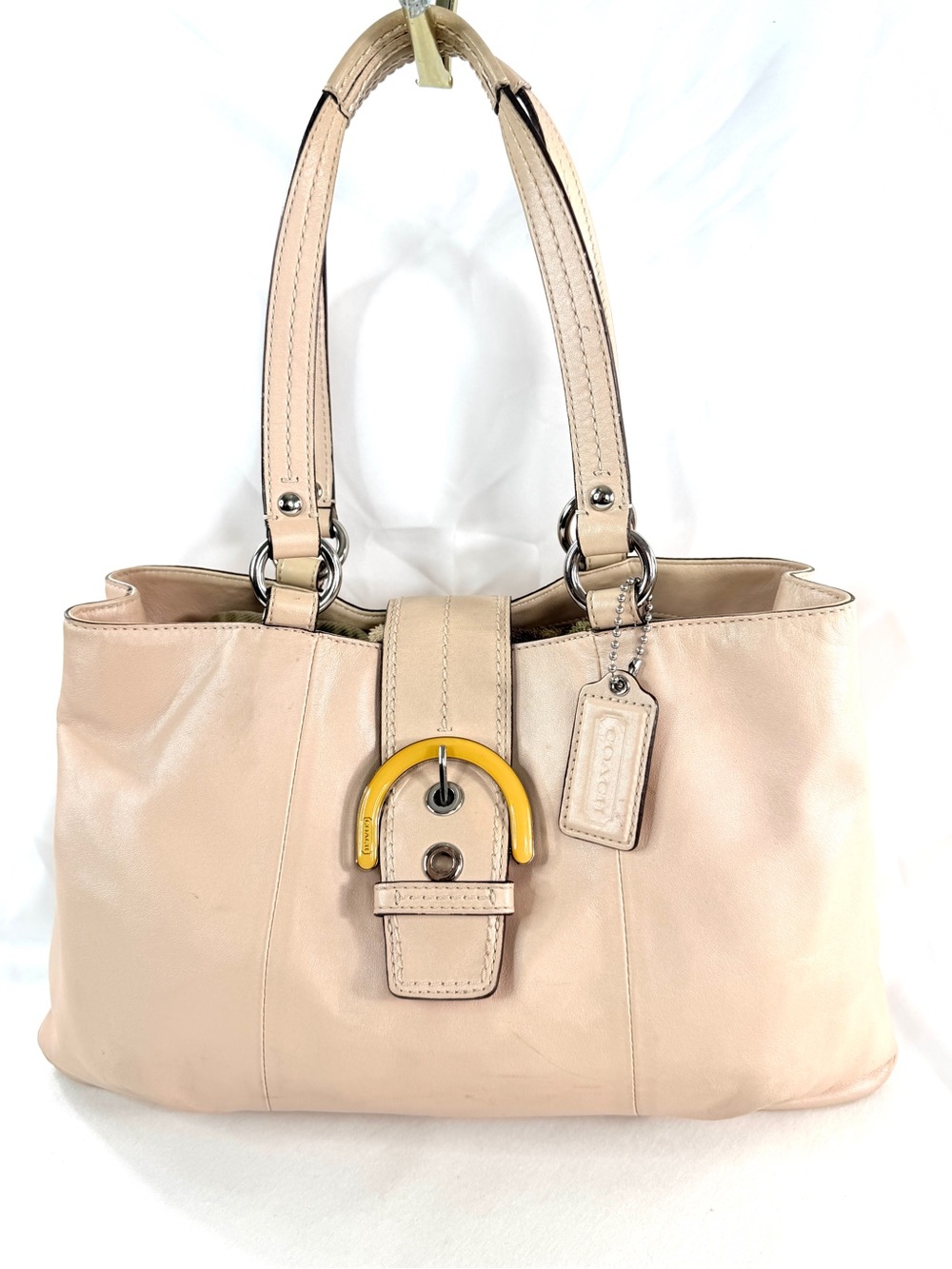 COACH F18751 Soho Pink Blush Leather East West Medium Shoulder Bag Purse